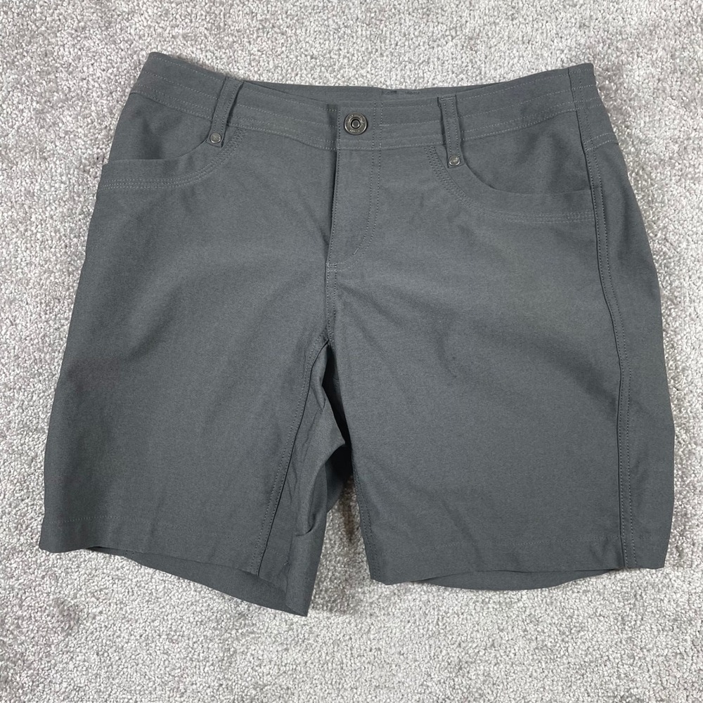 Kuhl Trekr Shorts Womens 6 Hiking 8 Inch Inseam Nylon Blend Ripstop Stretch Gray